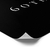 Zwart goud 60ste verjaardagsfeest welkom poster (Hoek)