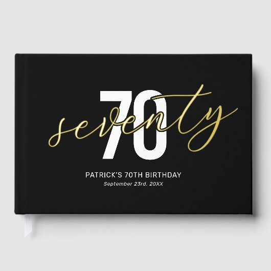 Zwart Goud 70e Verjaardag Gastenboek (Voorkant)