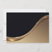 Zwart Goud 80e Verjaardagsfeestuitnodiging Kaart (Achterkant)