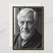 Zwart Goud 80ste Verjaardag Foto Kaart (Achterkant)