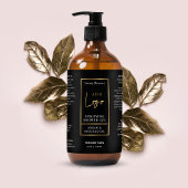 Zwart & Goud 8 OZ Kosmetische Fles Waterdicht Etik Sparkling Wijnetiket