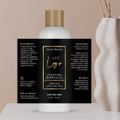 Zwart & Goud 8 OZ Kosmetische Fles Waterdicht Etik Sparkling Wijnetiket