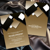 Zwart Goud 90e Cocktail Verjaardagsfeestje Kaart