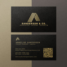 Zwart goud aangepast logo QR bouwconstructie