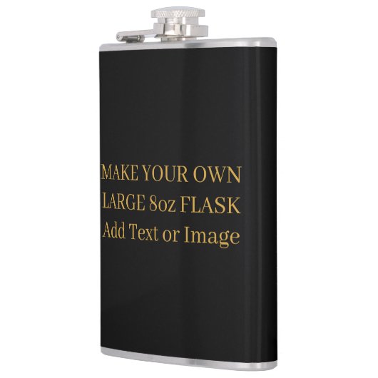 Zwart & Goud aangepaste tekst of foto bruiloft Heupfles (Links)