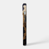 Zwart Goud Abstract Marmeren Monogram Initialen iPhone 15 Case (Linkerkant)