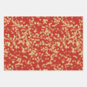 Zwart Goud Abstract Red Lips Vrijgezellenfeest Inpakpapier Vel (Voorkant)