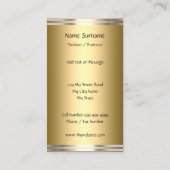 Zwart goud Abstract stijlvol bedrijf Visitekaartje (Achterkant)