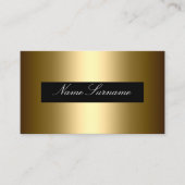 Zwart goud Abstract stijlvol bedrijf Visitekaartje (Voorkant)