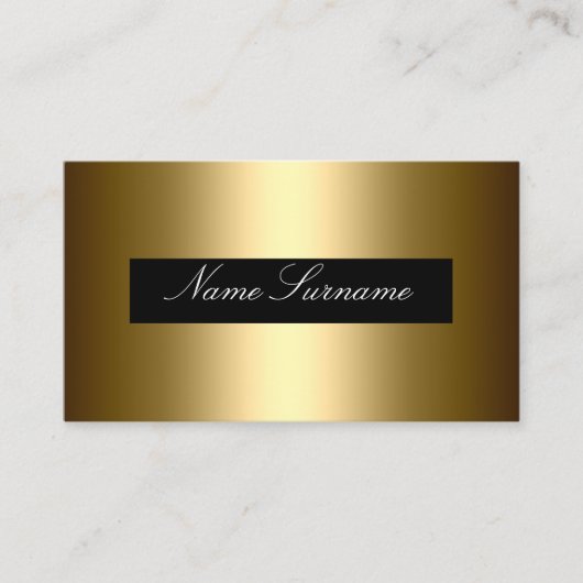 Zwart goud Abstract stijlvol bedrijf Visitekaartje (Voorkant)