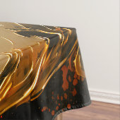 Zwart Goud Abstracte Draaikolk Moderne Maan Tafelkleed (Voorbeeld)