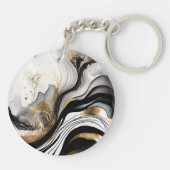 Zwart Goud Acryl Sleutelhanger (Achterkant)