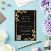 Zwart Goud Acryl Uitnodiging voor het Huwelijk met (Insitu (Huwelijk))