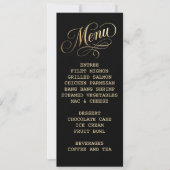 Zwart & Goud Afstudeer Menu | Klas van 2026 Kaart (Voorkant)