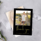 Zwart Goud Afstuderen Foto Bedankt Custom