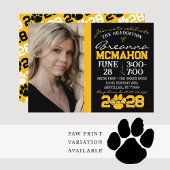 Zwart & Goud Afstuderen foto bekendmaking Kaart