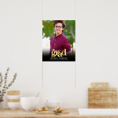 Zwart Goud Afstuderen Foto Bold Typography Modern Poster (Keuken)