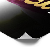 Zwart Goud Afstuderen Foto Bold Typography Modern Poster (Hoek)