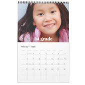 Zwart Goud Afstuderen K-12 Fotocollage 15 Maand Kalender (Feb 2026)