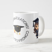 Zwart Goud Afstuderen Mok (Voorkant rechts)