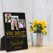 Zwart Goud Afstuderen Multi Photo Keepsake Gift