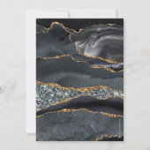 Zwart Goud Agaat 5-foto Vrolijk Kerstfeest Kaart (Achterkant)