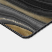Zwart Goud Agaat Geode Gepersonaliseerd Bureaumat (Hoek)