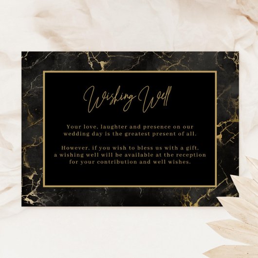 Zwart Goud Agaat Wishing Well Behuizing Kaart