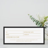 Zwart Goud Agaat Zakelijk Cadeaubon (Staand voorkant)