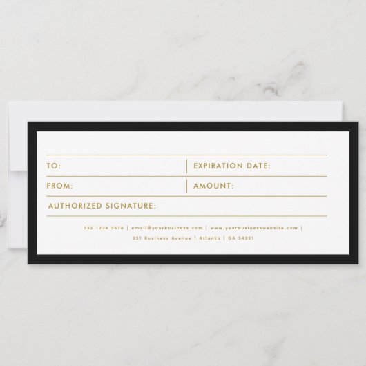 Zwart Goud Agaat Zakelijk Cadeaubon (Voorkant)