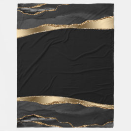 Zwart Goud Agate Fleece Deken