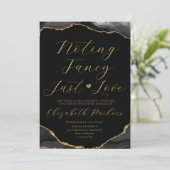 Zwart & Goud Agate Niets Bijzonders Gewoon Liefde Kaart (Staand voorkant)