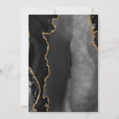 Zwart Goud Agate Script Donkere 18e Verjaardag Kaart (Achterkant)