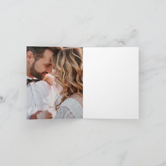 Zwart Goud Alcohol Ink foto Bruiloft Uitnodiging (Binnen)