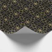 Zwart Goud Arabische Islamitische geometrische pat Cadeaupapier (Hoek)