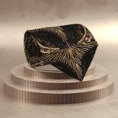 Zwart & Goud Art Deco Bead: Nieuwjaar / 1920s fees Stropdas