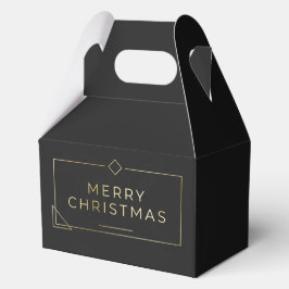 Zwart & goud Art Deco kerstcadeautje cadeautas doo Bedankdoosjes