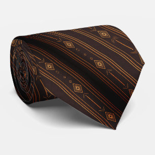 Zwart & Goud Art Deco Pijl Stropdas