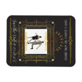  Zwart & Goud Art Deco Save The Date Magneet (Horizontaal)