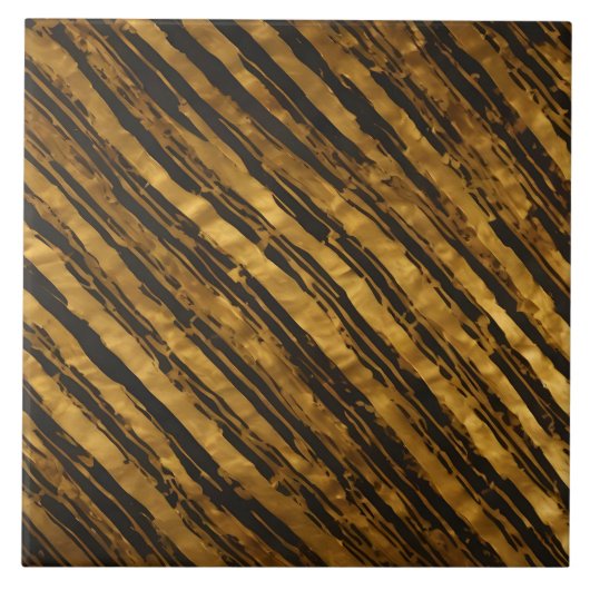 Zwart Goud  Art Deco Trendy Collectie Tegeltje (Voorkant)