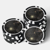 Zwart goud astrologisch patroon poker chips (Opstapeling)