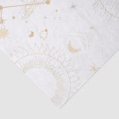 Zwart goud astrologisch patroon tissuepapier (Detail)