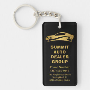 Zwart & Goud Auto Reparatie Auto Dealer Promotione Sleutelhanger