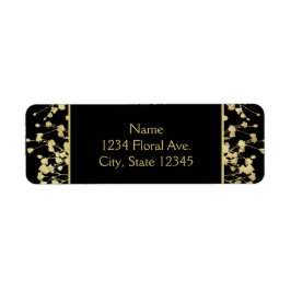 Zwart & Goud Baby's Adem Wederadreslabels Etiket