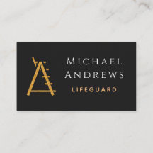 Zwart & Goud Badmeester Hoge Stoel Zwembad Veiligh