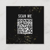 Zwart Goud Bakken Utensil Square Bakery Vierkante Visitekaartje (Achterkant)