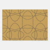 Zwart Goud Barbed Lux Inpakpapier Vel (Voorkant 2)