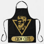 Zwart & Goud Barber Shop Schort (Voorkant)