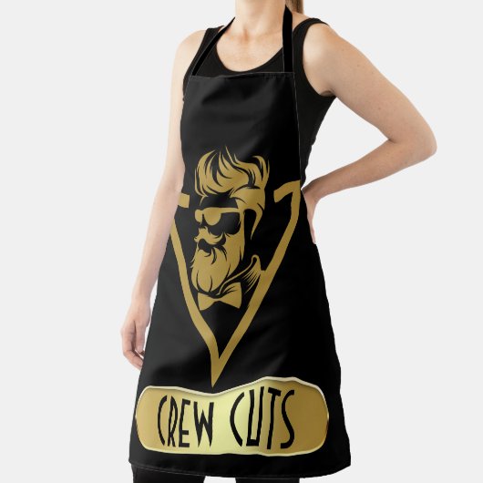 Zwart & Goud Barber Shop Schort (Insitu)