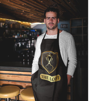 Zwart & Goud Barber Shop Schort